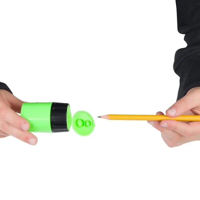 The Pencil Grip Inc Eisen 2-Hole Steel Pencil Sharpener with Cover, Assorted Colors Don’t Miss Out